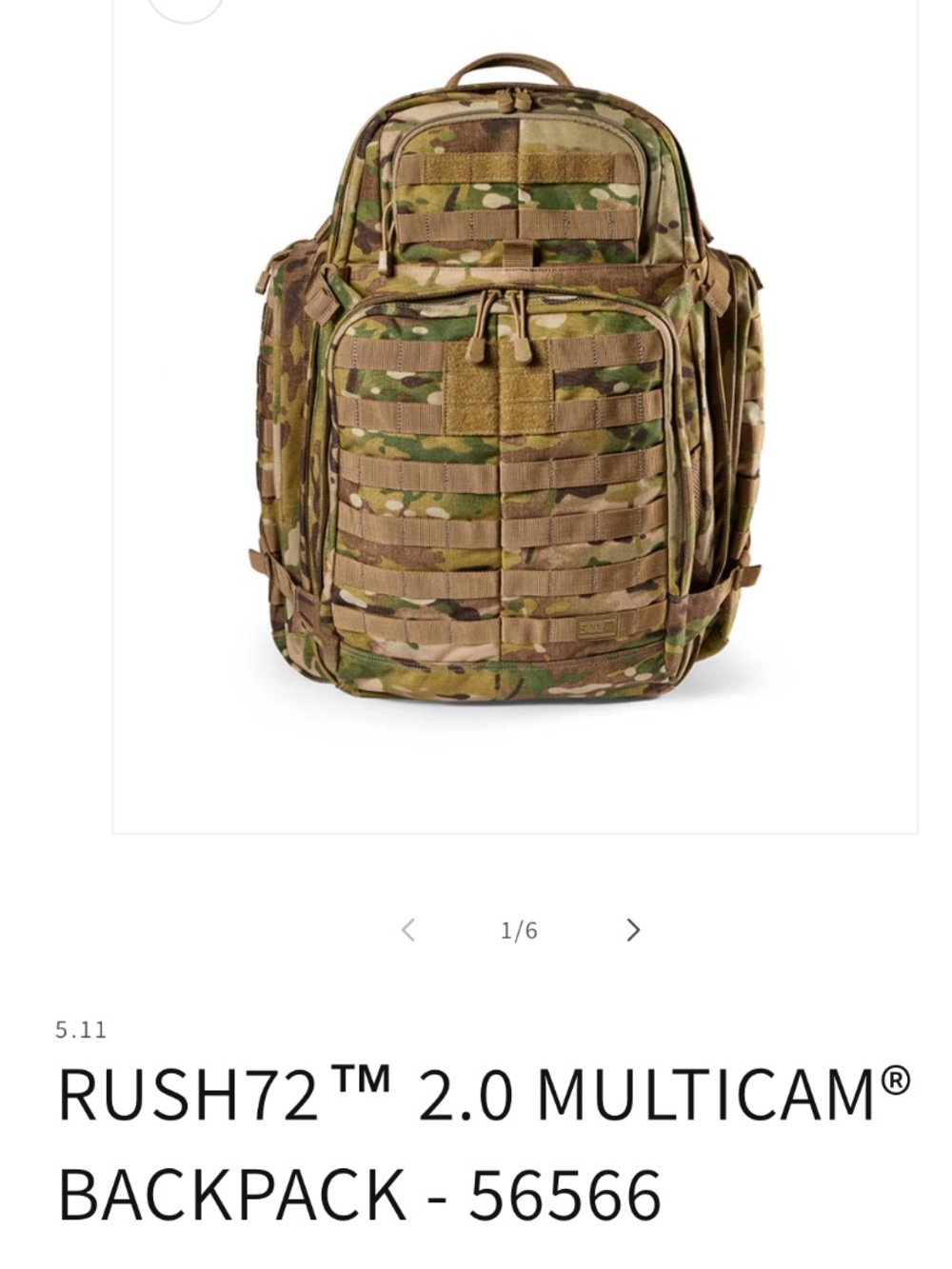 5.11 Tactical Multicam Tactical Backpack - Green/Brown/Tan
